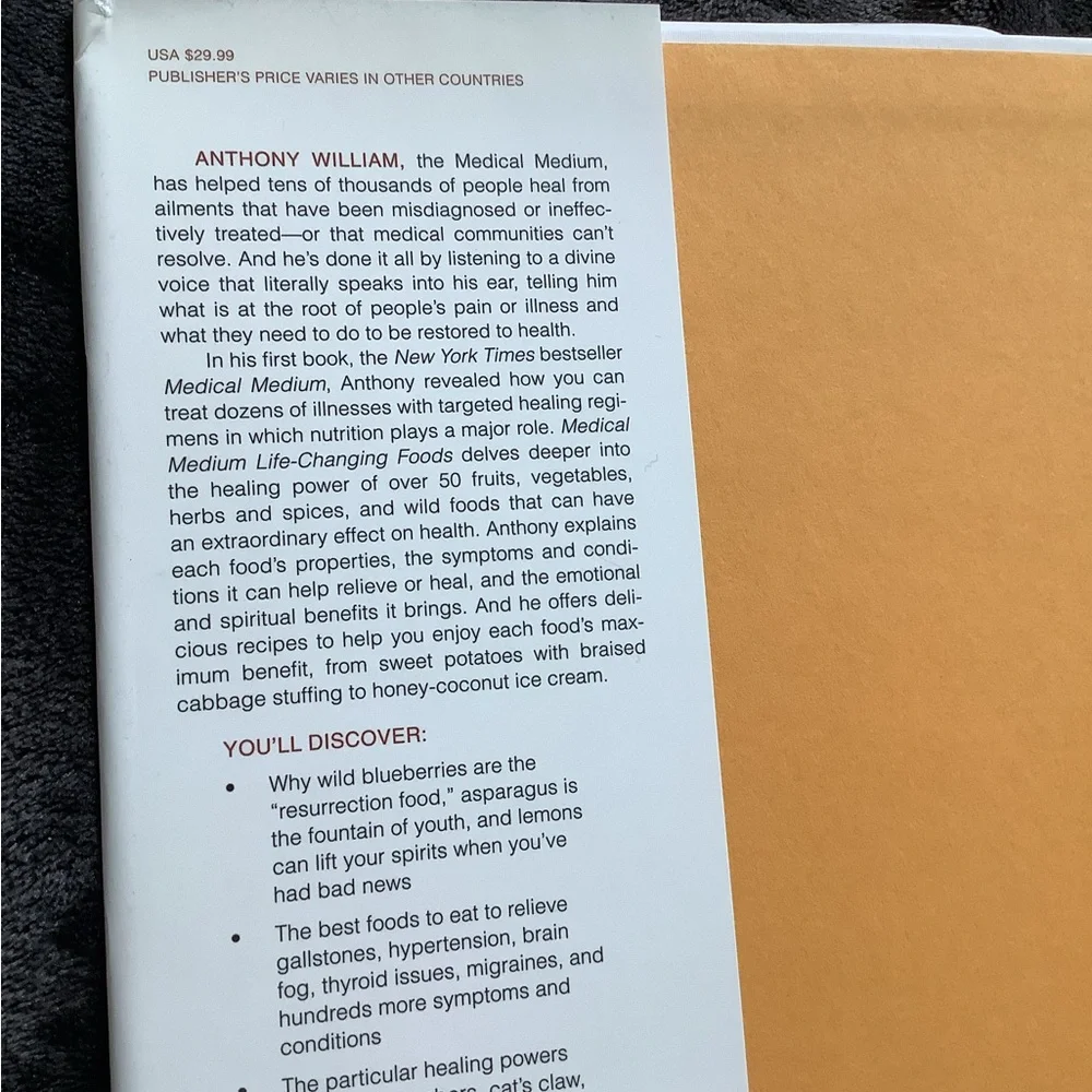 Life-Changing Foods Book by Anthony William Hard Back - Picture 3 of 3